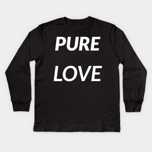 PURE LOVE, transparent background Kids Long Sleeve T-Shirt